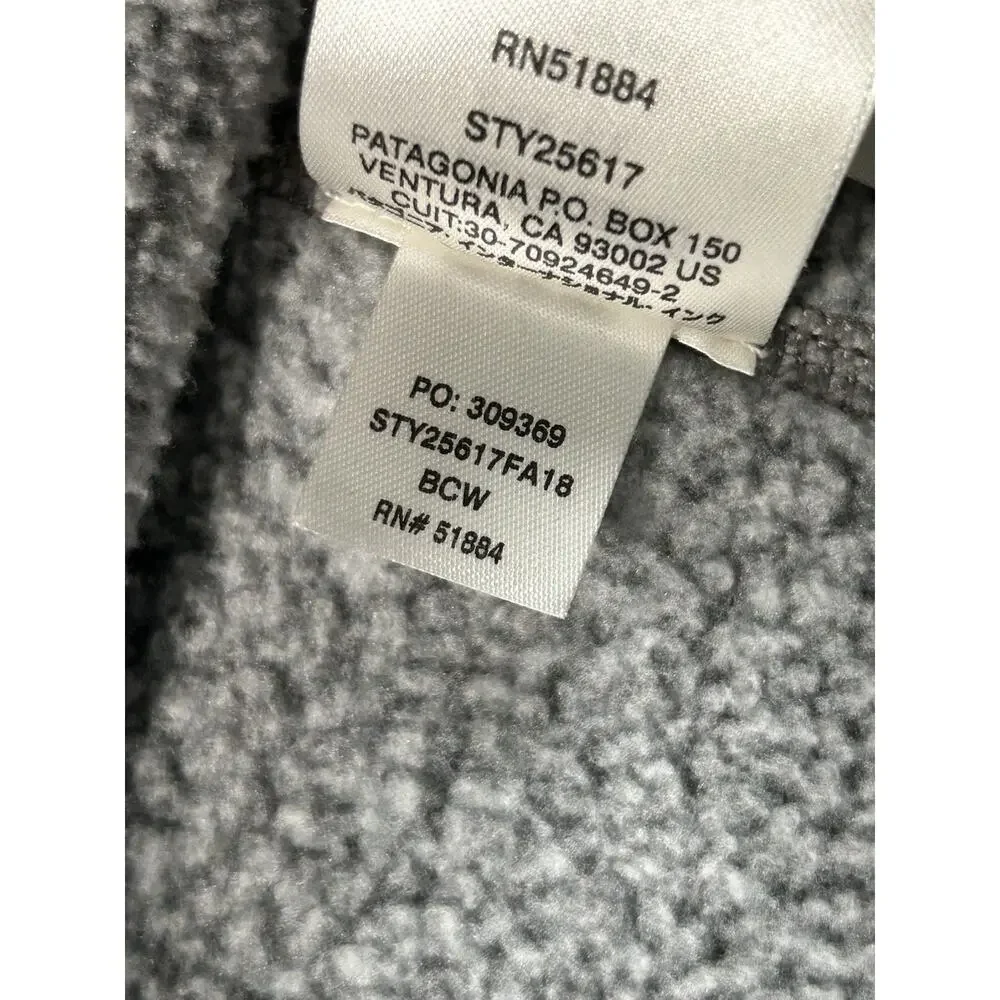 Patagonia Better Sweater 1/4 Zip Womens XXS Grey Fleece Pullover Casual Hiking